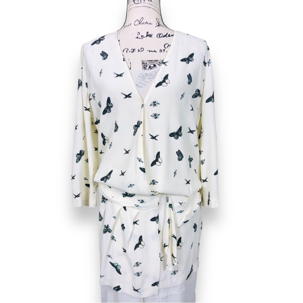 Ba&sh bash Tent Dress Butterfly Print